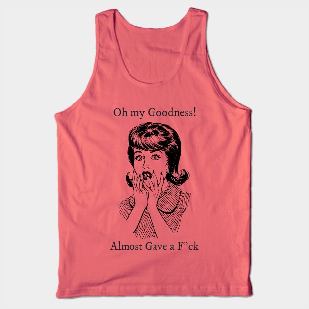 Almost Gave a F*ck | Sassy Retro Tank Top by Soulfully Sassy